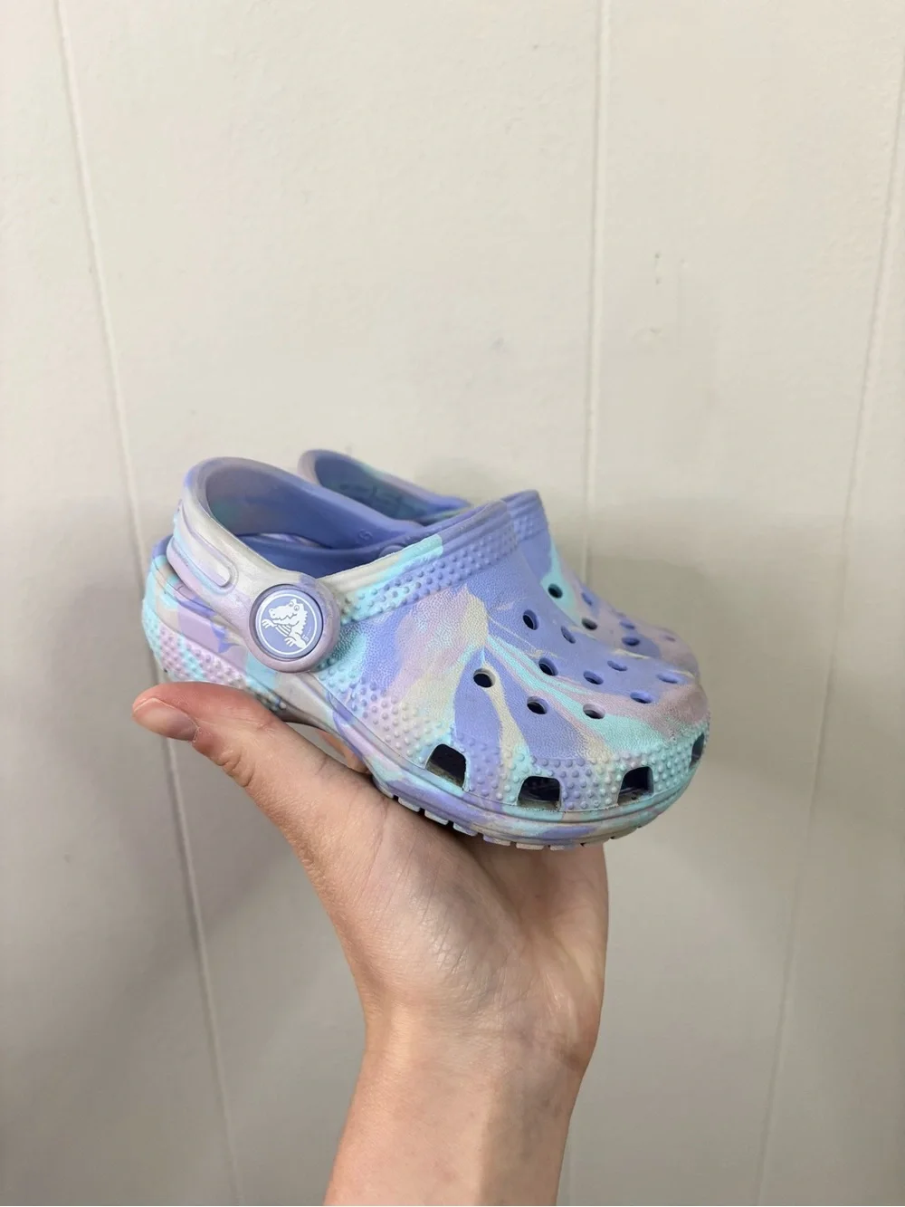 Crocs Classic Marbled Clogs Moon Jelly Multi colorway pastel marble tie dye sz 6